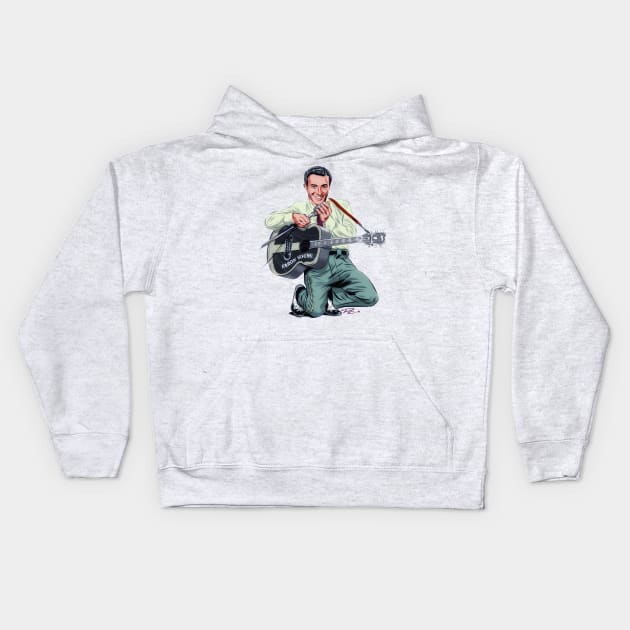 Faron Young - An illustration by Paul Cemmick Kids Hoodie by PLAYDIGITAL2020